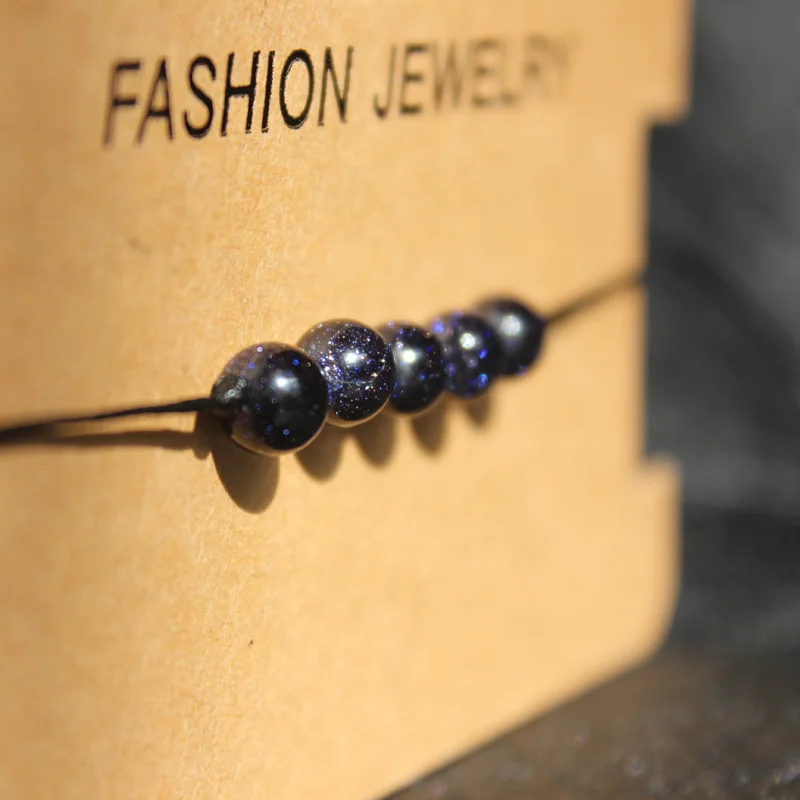 Натуральный камень 6 мм бусины Шарм мужской браслет плетение макраме для женщин и