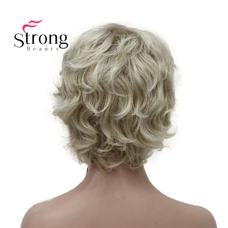 StrongBeauty блонд короткий мягкий пушистый многослойный милый волнистый
