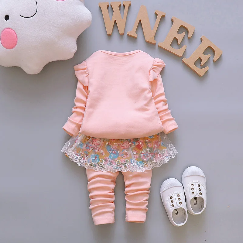 Одежда для маленьких девочек весна 2019 милые хлопковые топы с длинными рукавами и