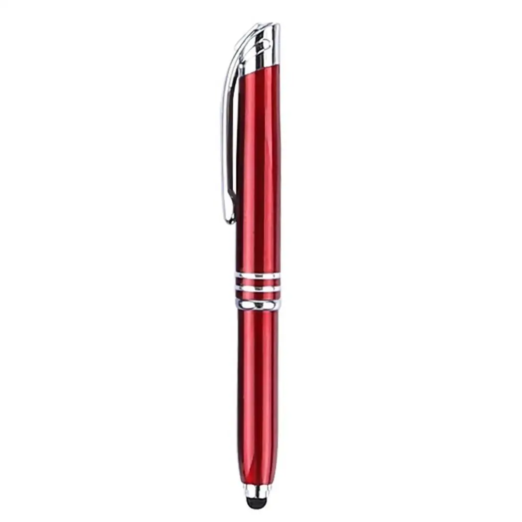 3-in-1 Function Touch Stylus LED Flashlight 132mm Ball-point Red Gray Blue Black 21.5g Pen 12.5mm | Канцтовары для офиса и