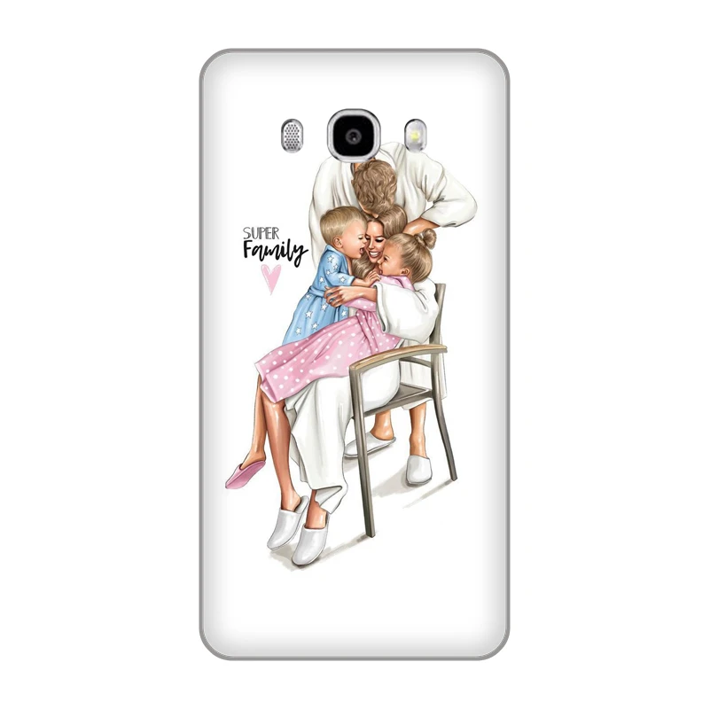 Super daddy Family mom mama and baby Soft TPU Phone case For Samsung Galaxy S4 S5 S6 S7 S8 S9 edge S10 Lite Plus Shell |