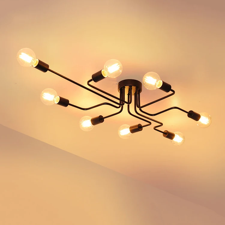 

Современный корейский Ресторан для учебы, украшение для спальни, магазин одежды, железный потолочный светильник