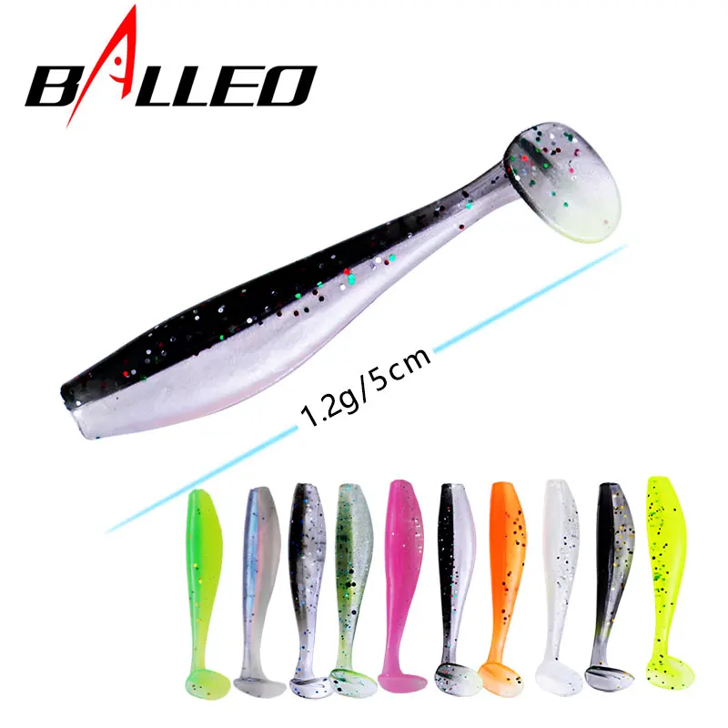 Balleo 10 шт./лот Мягкая приманка 1 2 г/5 см резиновая рыболовная Shad Swimbaits силиконовая