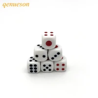 new 20pcslot high quality 16mm drinking dice red and black dots rounded corner white dice entertainment game dedicated qenueson