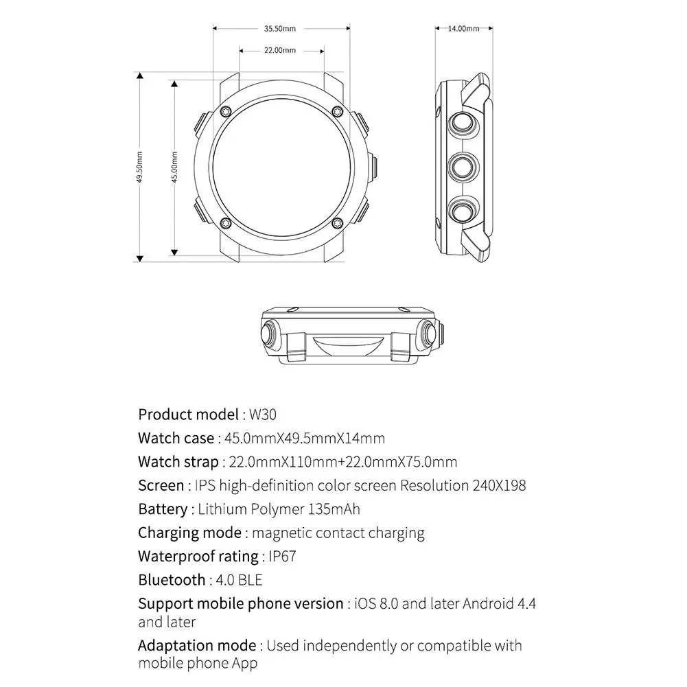 LinTimes мужские часы с цветным экраном Bluetooth Смарт-часы многофункциональные