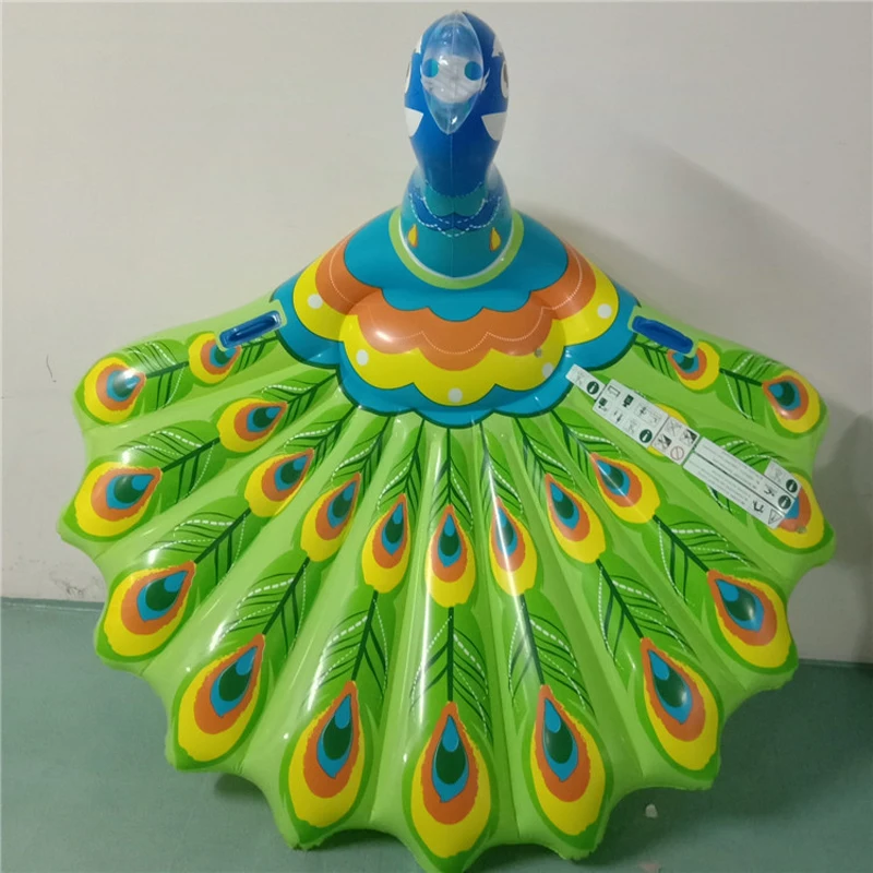 

193cm Giant Inflatable Peacock Pool Float Ride-On Swimming Ring for Adult Children Air Mattress Beach Chair Lounger Water Toys