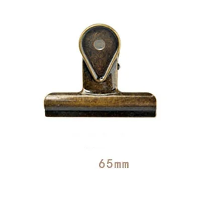 bronze 65mm Ретро бронзовые черные матовые металлические зажимы ласточкин хвост канцелярский бумажный органайзер для документов скоросшиватель зажим школьные офисные принадлежности для хранения - Цвет: bronze 65mm