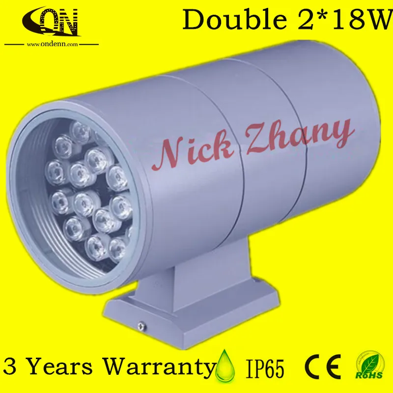 36 Вт Светодиодный наружный светильник вверх и вниз настенный садовый цилиндр