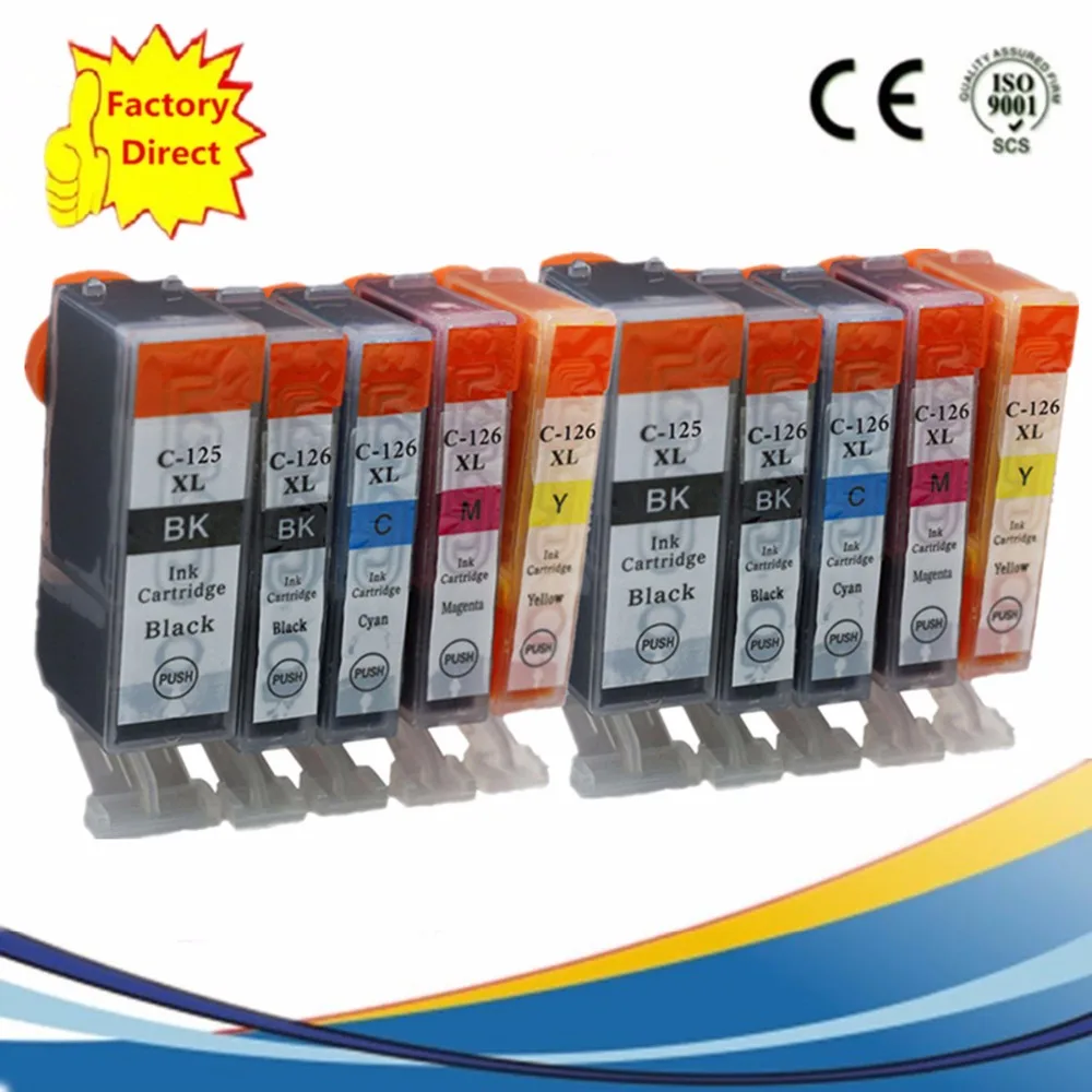 PGI125 PGI 125 XL CLI 126 125XL Замена чернильных картриджей для Canon Pixma MG6110 MG6210 IP 4810 4910 струйной