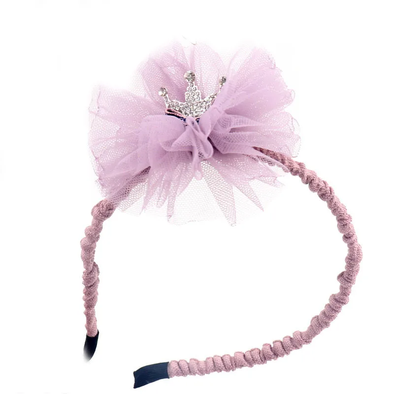 Baby Girls Crown Headband Lace big flower Elastic Princess Hair Band Fashion New Style Children Kids Accessories | Детская одежда и