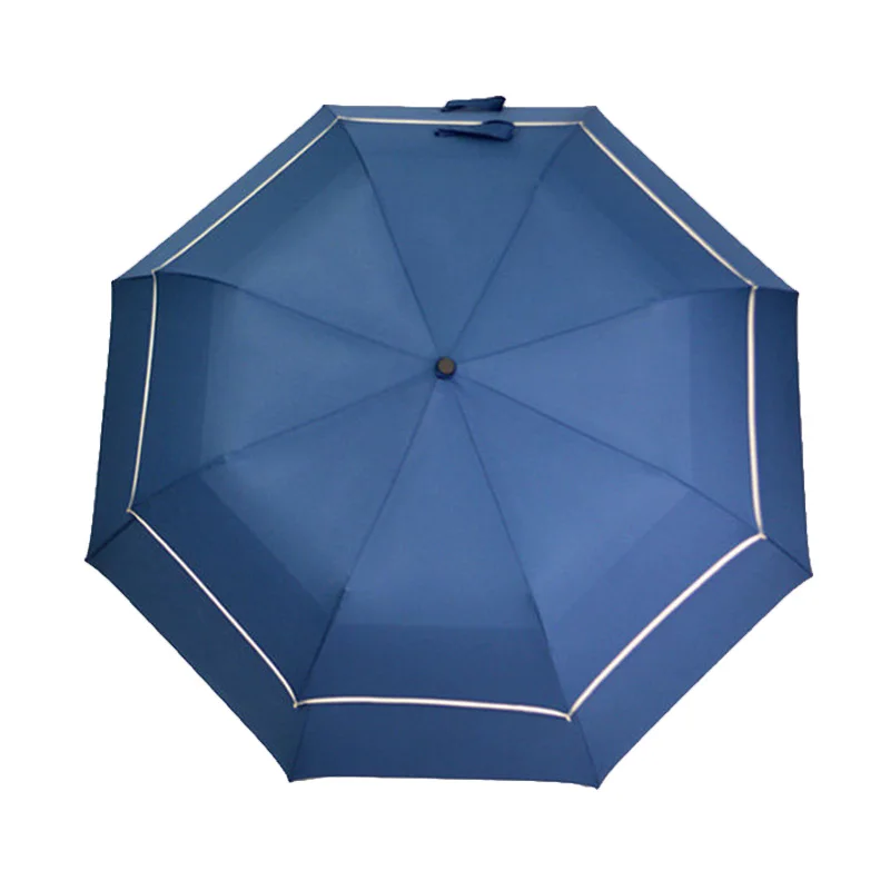 Blue Двойной деловой зонт для гольфа, Мужской Зонт от дождя, женский подарок, брендовый большой складной зонт, полуавтоматический высококачественный ветрозащитный зонтик - Цвет: Blue