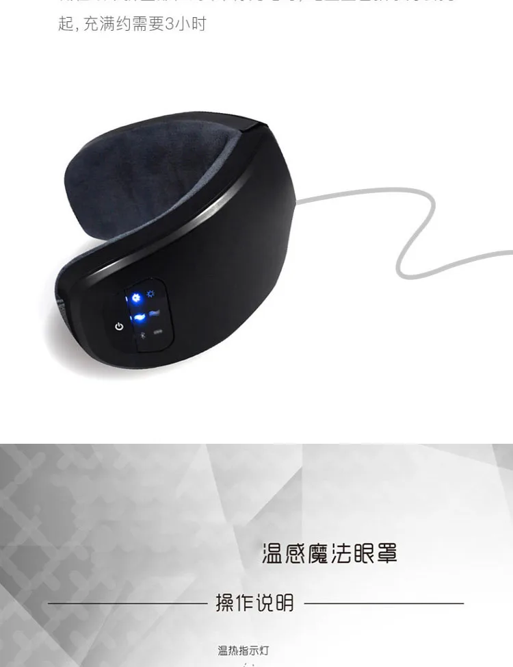 Xiaomi массажер для глаз ISee4 складной электрический Давление воздуха перезаряжаемый Музыкальный беспроводной Вибрационный магнитный нагрев терапия массаж