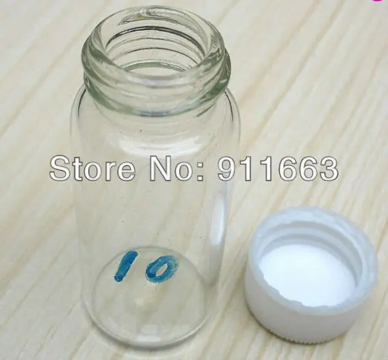 100 компл./Лот! 10 мл стеклянные флаконы Прозрачного Цвета с пластиковыми крышками