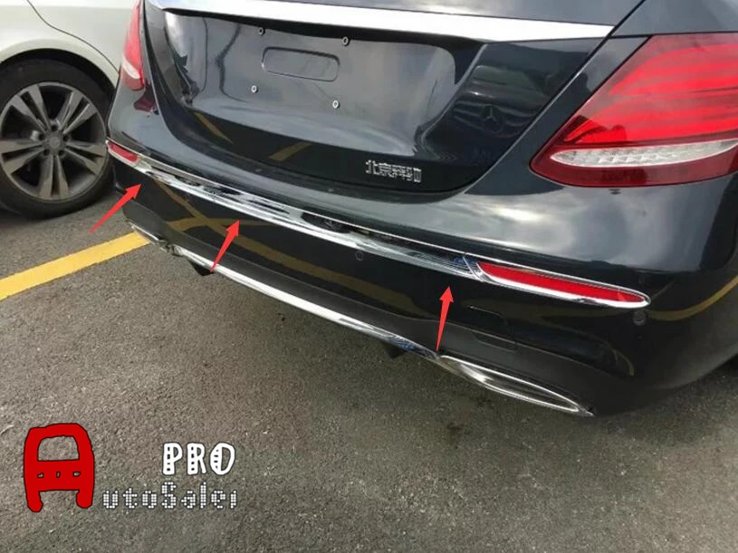 Хромированная накладка на задний бампер 1 шт. для Mercedes Benz E Class W213 купе 2016 2017 тюнинг