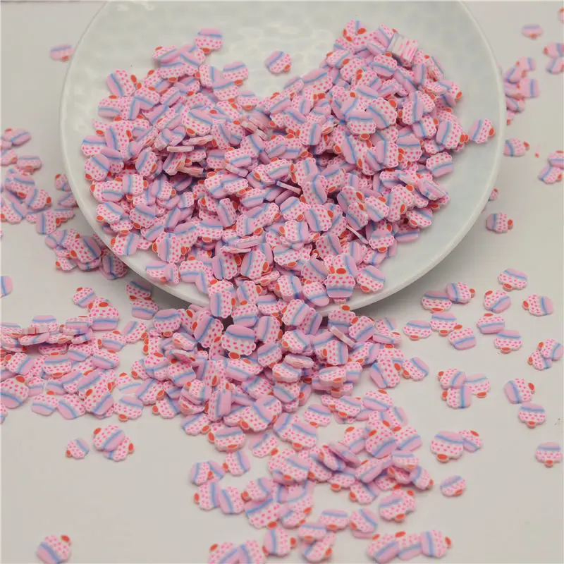 cake 5mm 50 г/лот полимера Горячая Полимерная глина декоративная обсыпка Конфета Сделай Сам/присутствует/торт посыпка для ремесленничество, "сделай сам" - Цвет: cake 5mm