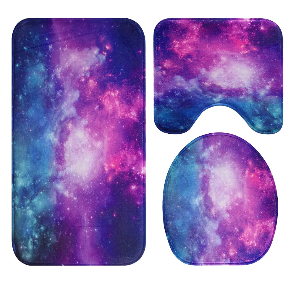 

Crystal velvet Soft Carpet 3D Cosmic space starry sky milky way black night sky Printed Carpets for Living Room Home Decor rug