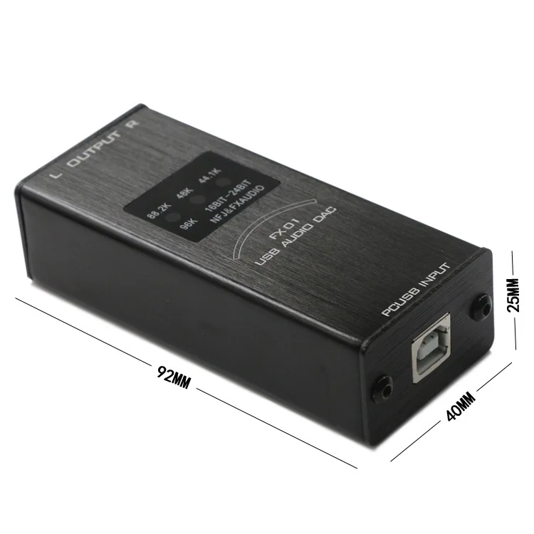 FX-Audio FX-01 USB DAC sound card audio decoder sampling rate display SA9023 PCM5102 24BIT 96K | Электроника