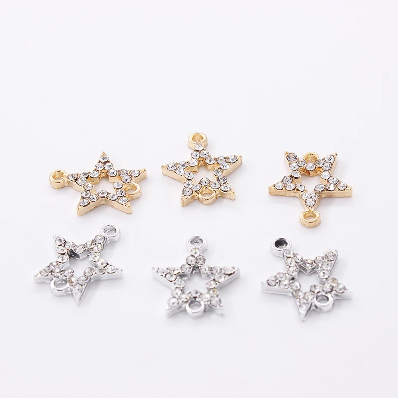 18 мм * 15mmRhinestone звезды Подвески-соединители для изготовления ювелирных изделий