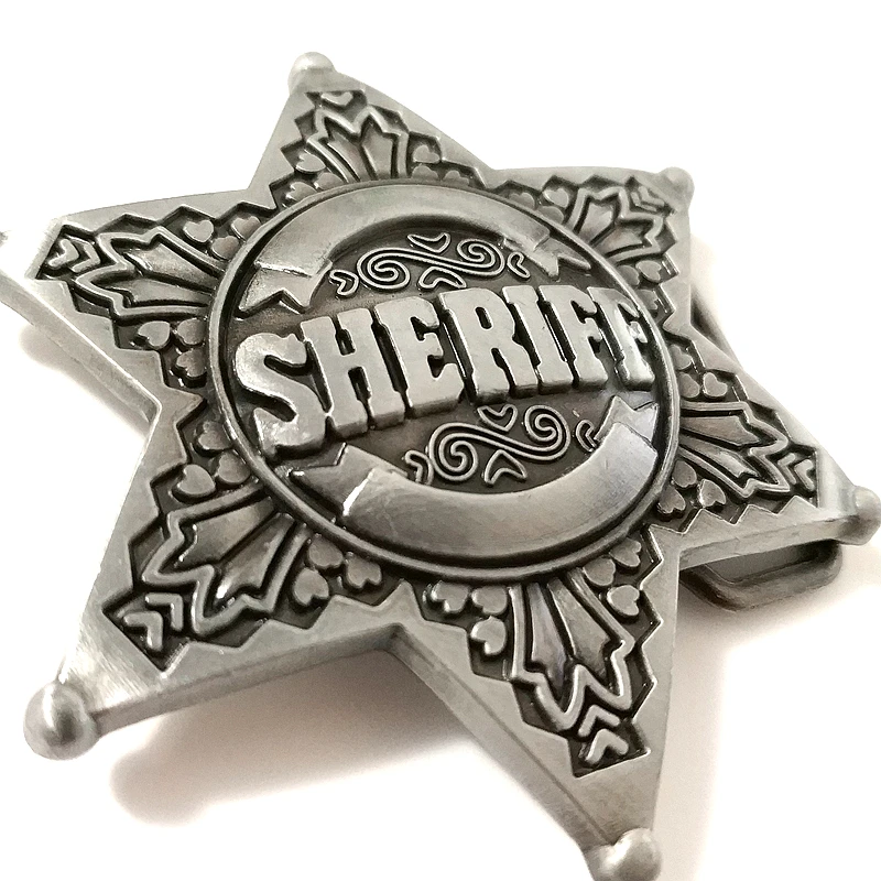 Cowboy 3D SHERIFF Metal Belt Buckle Policeman Officer Jeans Accessories Fit 4cm Width Sheriff Leather Crafts | Дом и сад