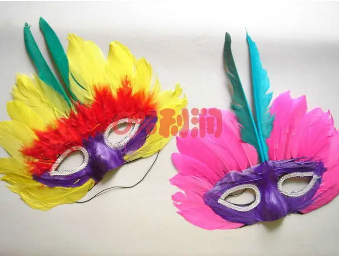 

20pcs/lot Italy Venice Plume Feather Party Masks Sexy Secret Eye-shade Masks Wedding Birthday Festival Party Decors Favors