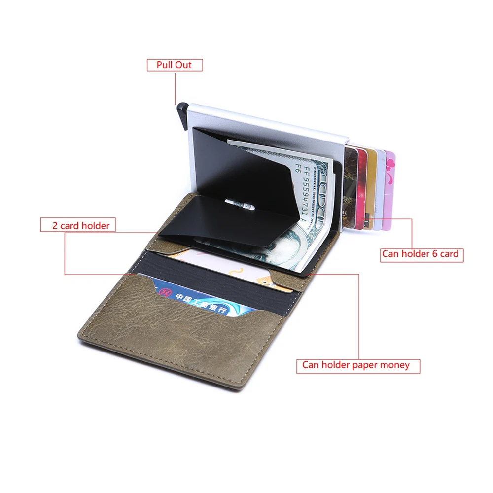 Смарт RFID кошелек держатель кредитной карты стикер визитная карточка карманные деньги держатель карты пропуска держатель металлический держатель карты защита