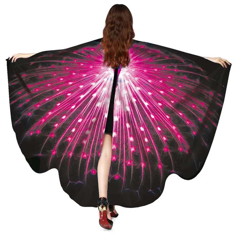 HOT hotpink Chamsgend, дизайн, крылья павлина, Пашмина, шаль, Нимфа, пикси, пончо, женский костюм, аксессуар, 70925, Прямая поставка - Цвет: HOT hotpink