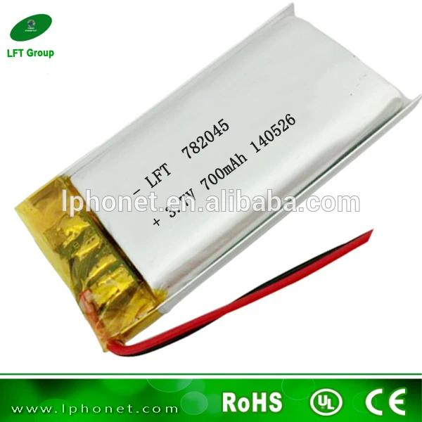 3.7 В номинальное напряжение и литий полимерные батареи типа клеток 782045|battery