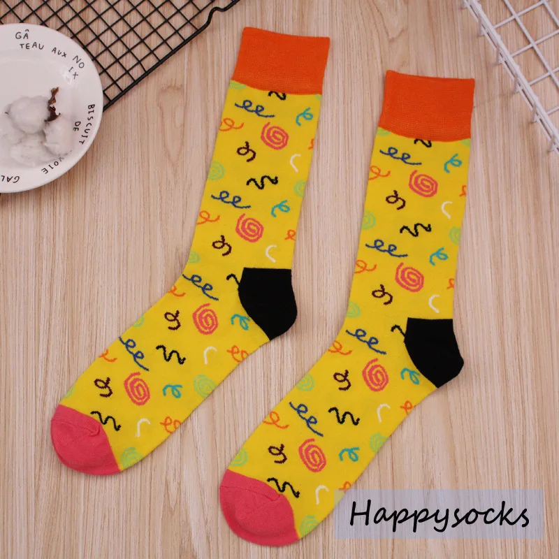 Happysocks мужские Модные хлопковые носки в полоску ограниченный выпуск повседневные