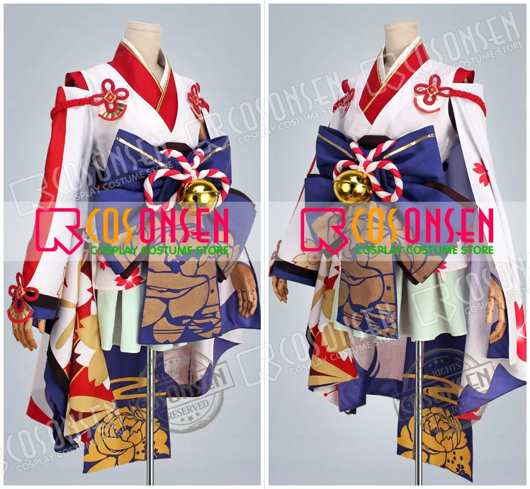 Игра Onmyoji Yuki Onna японское кимоно Косплей Костюм по умолчанию полный комплект