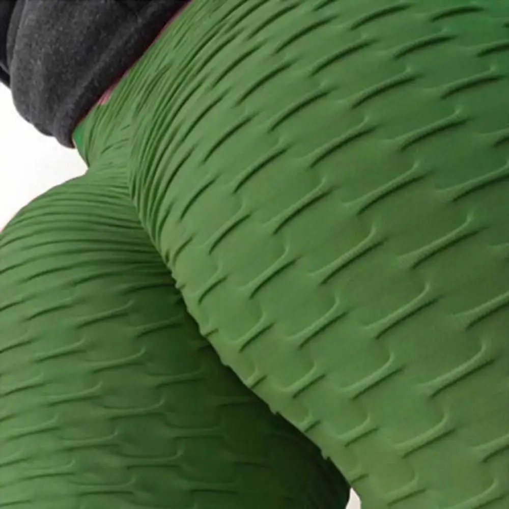 Green JGS1996 спортивные Леггинсы для женщин, полиэстер, длина по щиколотку, стандартные складывающиеся штаны, эластичность, контроль живота, пуш-ап, фитнес, женские леггинсы - Цвет: Green