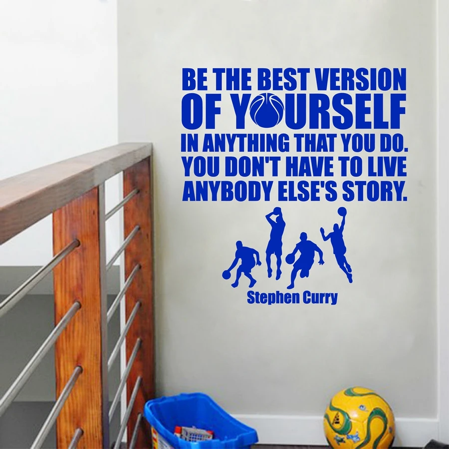 Стивен Карри цитаты виниловые наклейки на стены спортивные баскетбольные плееры