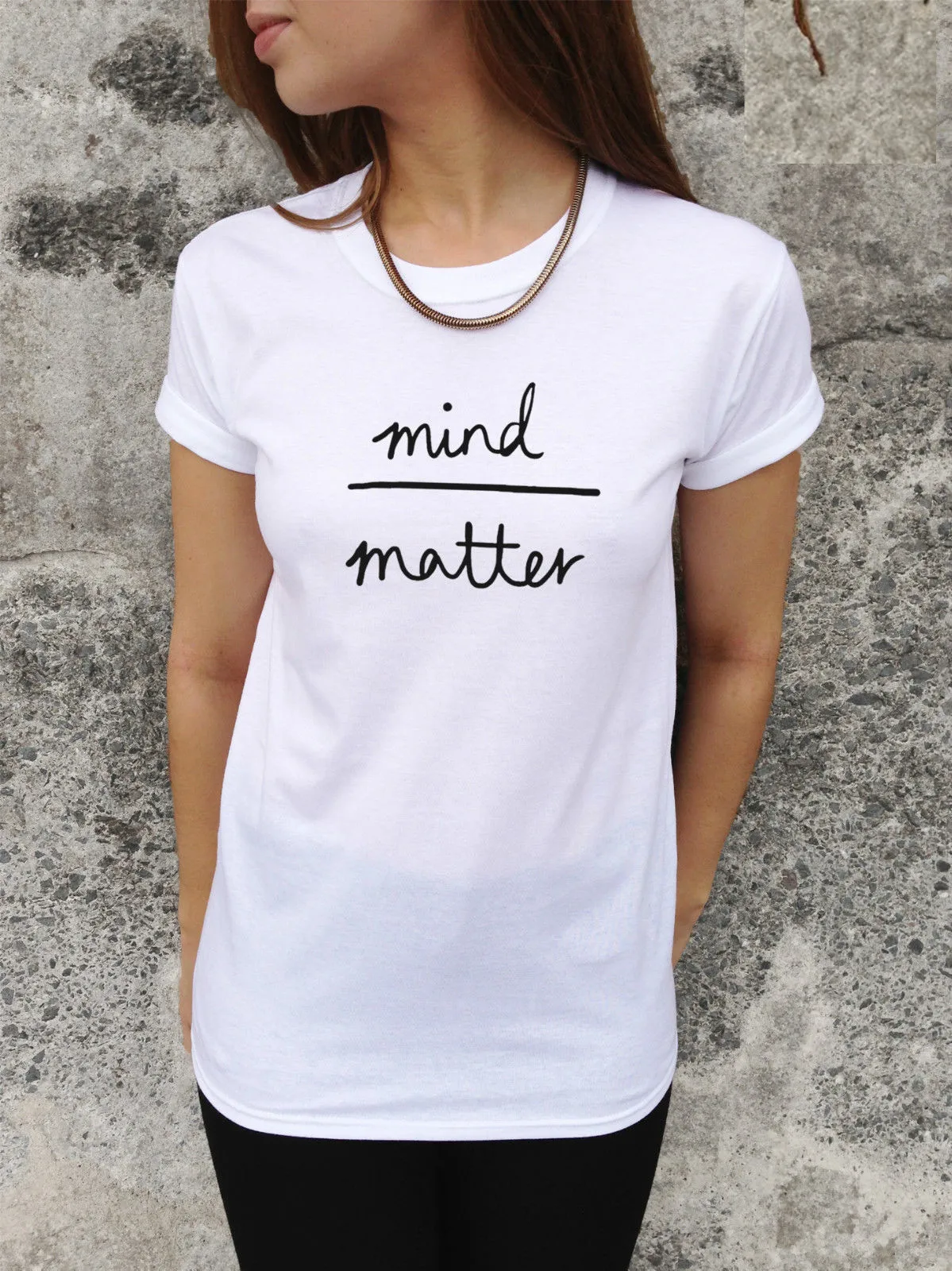 Женские топы MIND OVER MATTER Милая футболка Топ хипстер Tumblr модные положительные