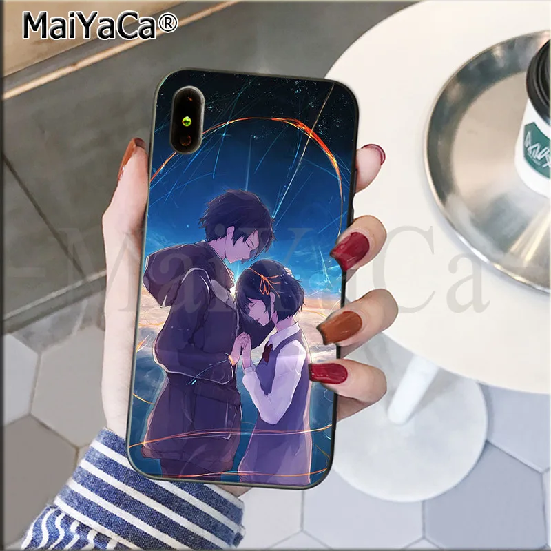 5 Maiyaca, японское аниме ваше имя Kimi no Na wa красочный умный чехол для телефона для iPhone 8 7 6 6S Plus 5 5S SE XR X XS MAX - Цвет: 5