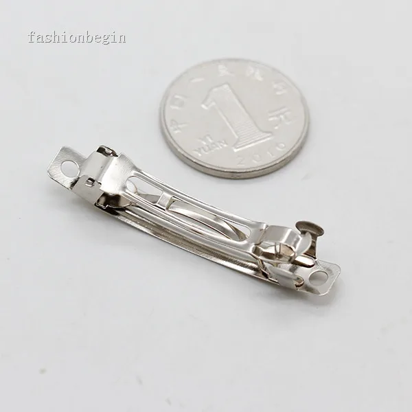 50x11mm 20 шт., французские заколки для волос в стиле весны, автоматические заколки, пустая ширина, шпильки для волос, банты, аксессуары для рукоделия - Цвет: 50x11mm