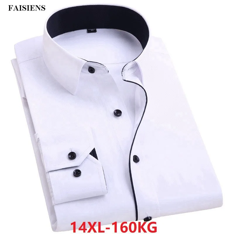 Рубашка FAISIENS мужская деловая с длинным рукавом размеры до 6XL 7XL 9XL 10XL 11XL 12XL 13XL 14XL