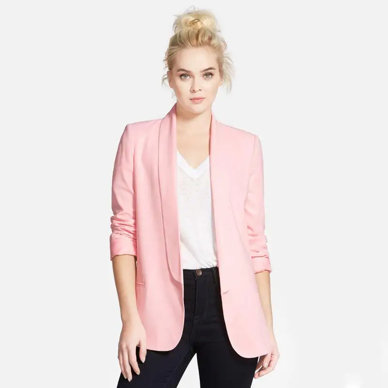 Новое поступление 2018 Демисезонный блейзер для женщин Большие размеры xxl с