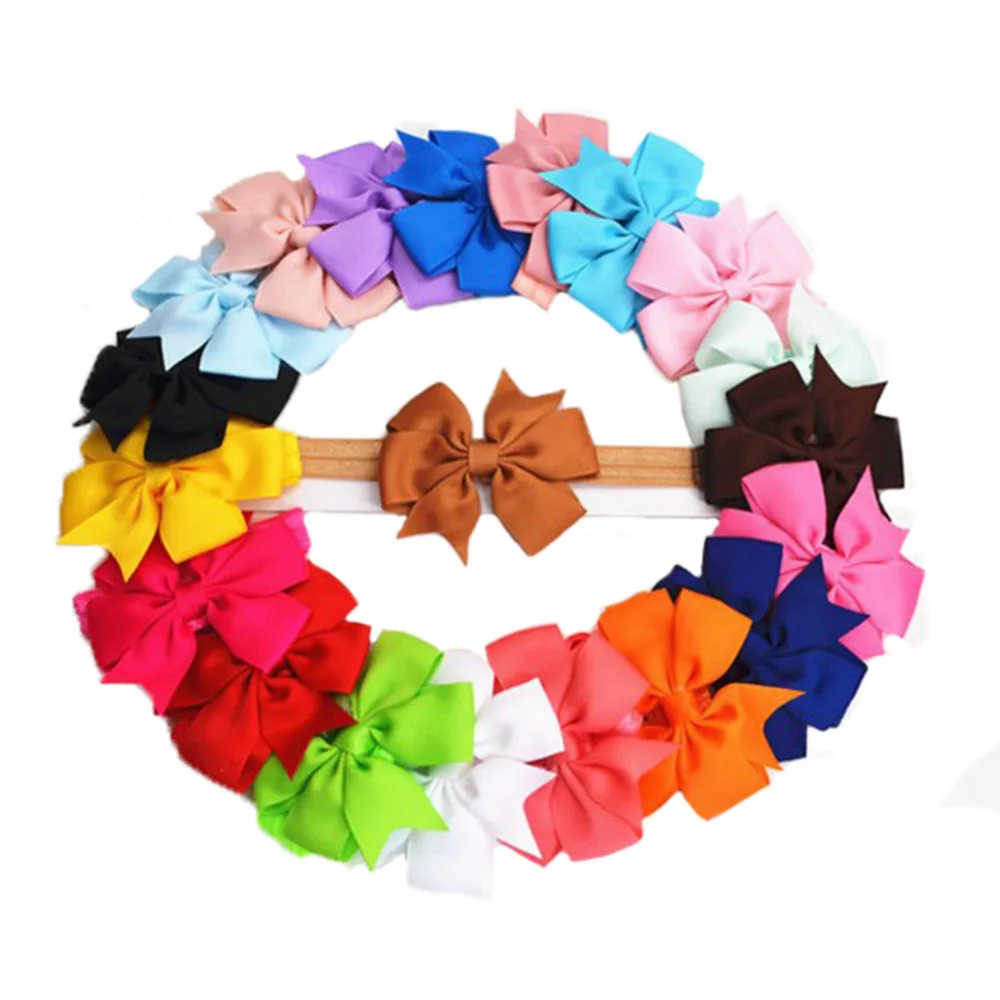 Europe And The United States Baby Hair Band Accessories Ribbon dovetail headband Toddler Girl Kids Bow Hairband | Детская одежда и