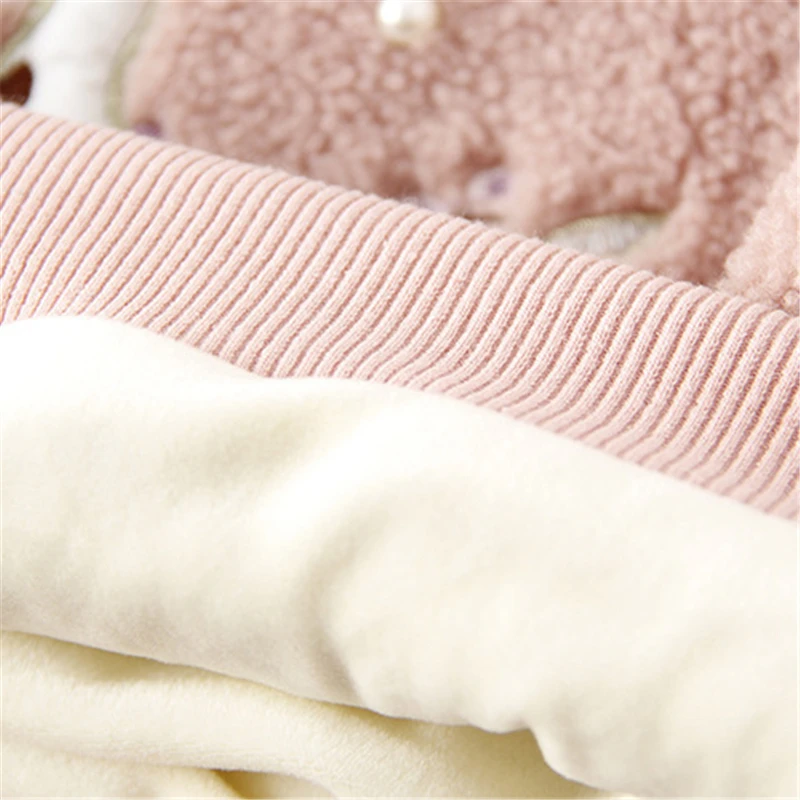 Модная теплая зимняя флисовая трикотажная одежда с рисунком оленя для малышей