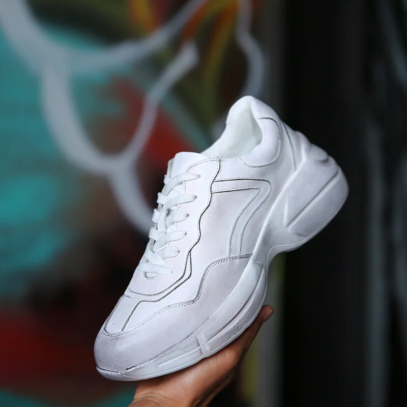 

Ventilation Slimming Leather Shoes Woman Female Korean Ulzzang Harajuku Lovers Super Fire Shoes For Women Walking Shoes Fitness