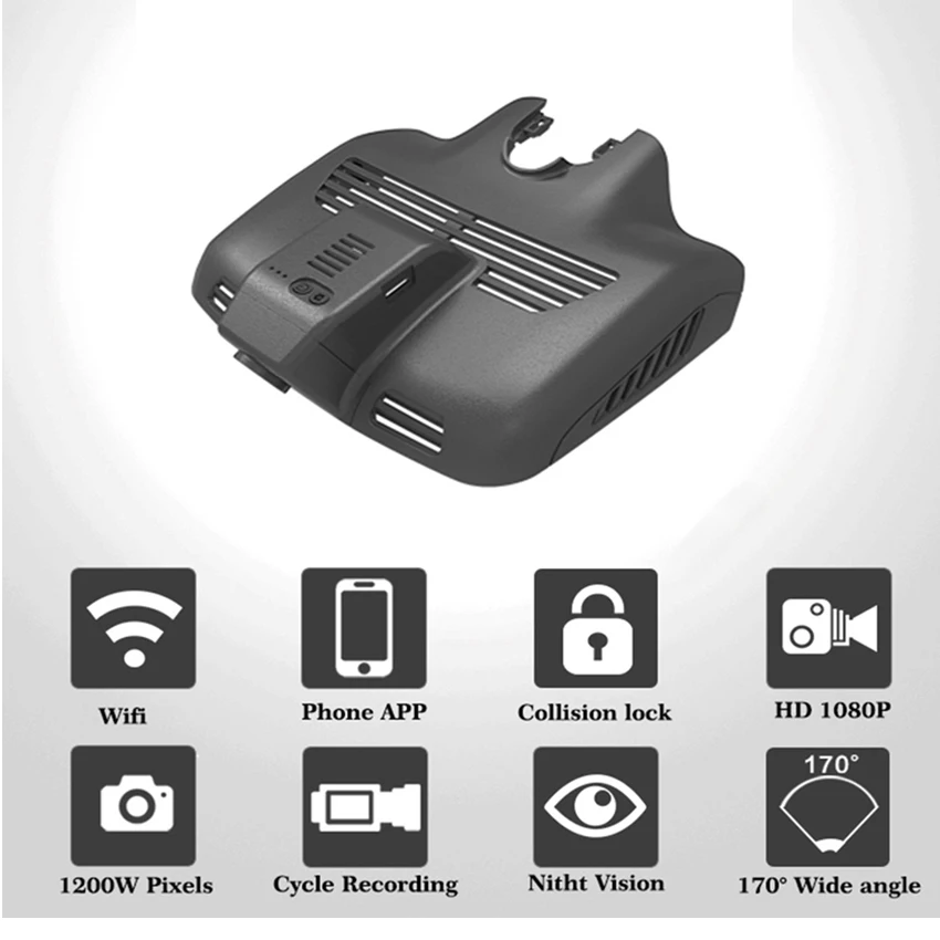 Liislee Автомобильный видеорегистратор Wifi камера для Mercedes Benz C W205 C180 C350e C205 2015 ~ 2019
