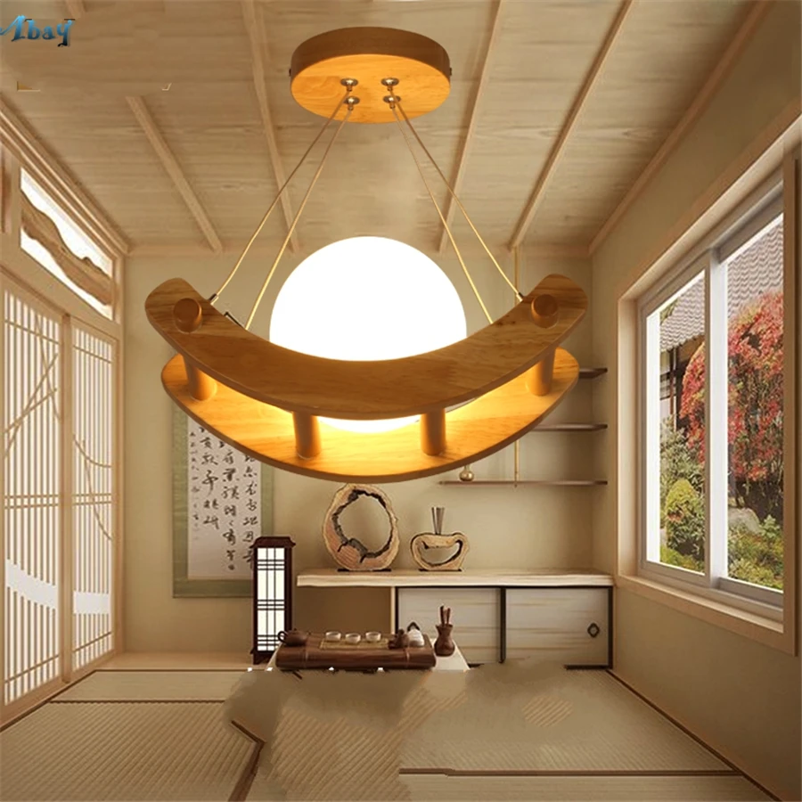 Скандинавская простая деревянная Подвесная лампа s винтажный светодиодный