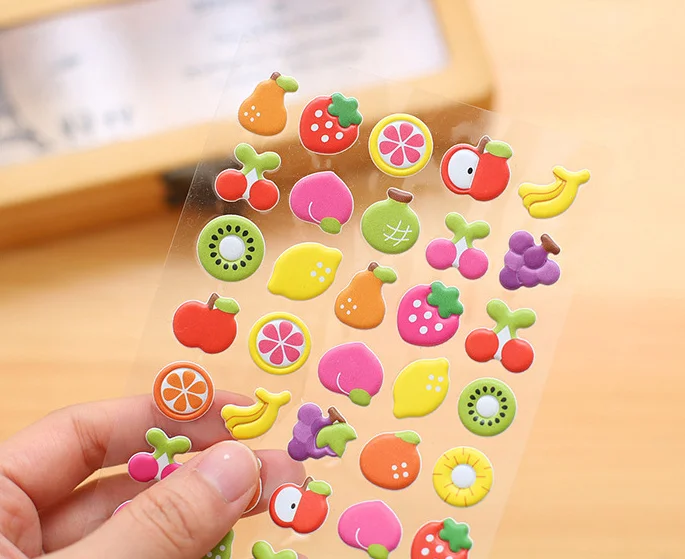 Kawaii Cartoon animals 3D Bubble Stickers DIY Diary Scrapbook Notebook Album Cup Phone Decor Sticker Stationery School Supplies |