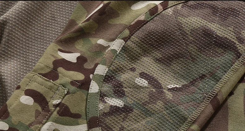 Армейская Военная тактическая рубашка с длинным рукавом, военные рубашки, быстросохнущая Мужская камуфляжная одежда, уличная походная охотничья футболка