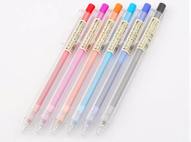 MUJI ручка ПК прозрачный гель ручка 0,38 мм 0,5 мм Япония