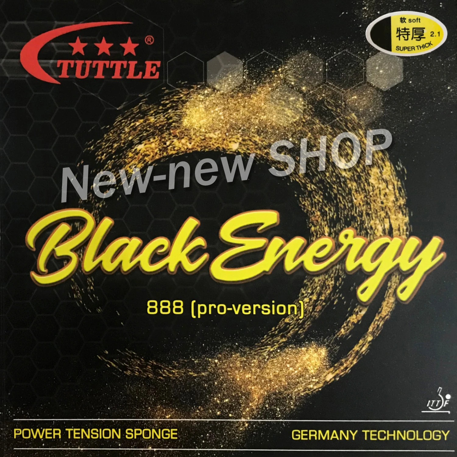 ITTF Tuttle Black Energy 888 немецкая губка для торта 40+ резина для настольного тенниса, резина для пинг-понга