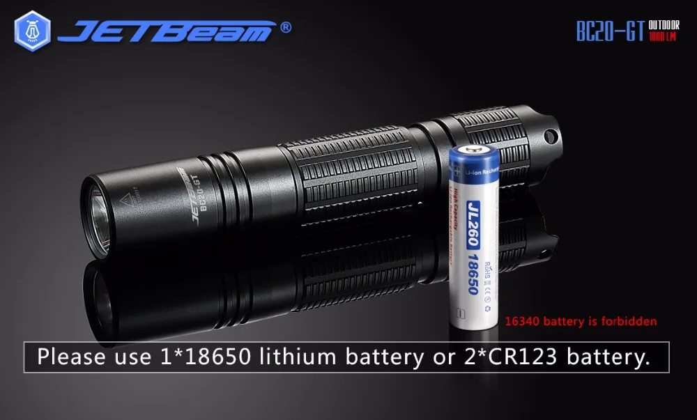 Jetbeam BC20-GT 1080 люменов Cree XP-L HI светодиодный маленький и портативный, со встроенным usb-портом наружный фонарик