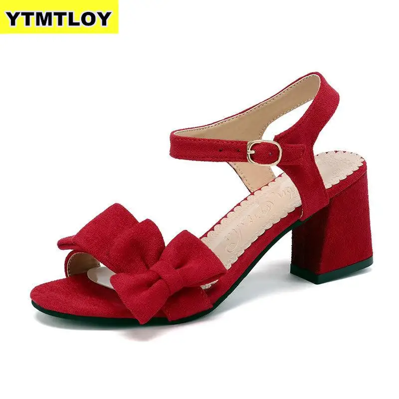 С бантом Летние сандалии Женская обувь Вечерние женские туфли Сезон лето Женские