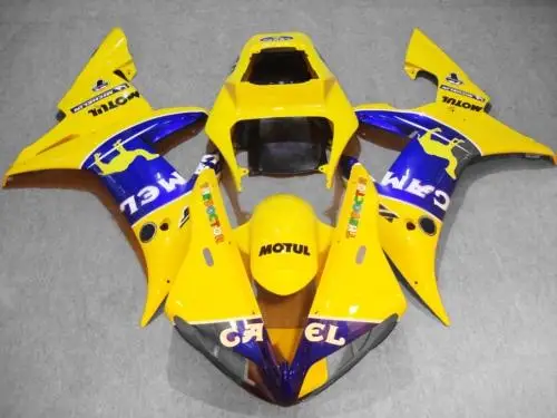 Комплект обтекателей для мотоцикла YAMAHA YZFR1 02 03 YZF R1 2002 2003 YZF1000 yzfr1 ABS желтый синий