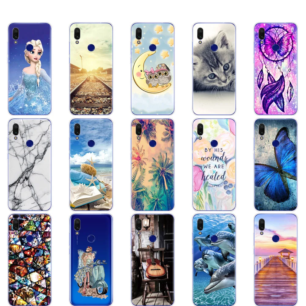 For Xiaomi Redmi 7 Case Silicone Painting Soft TPU cover phone 6.26 inch 632 model Fundas Coque bumper |