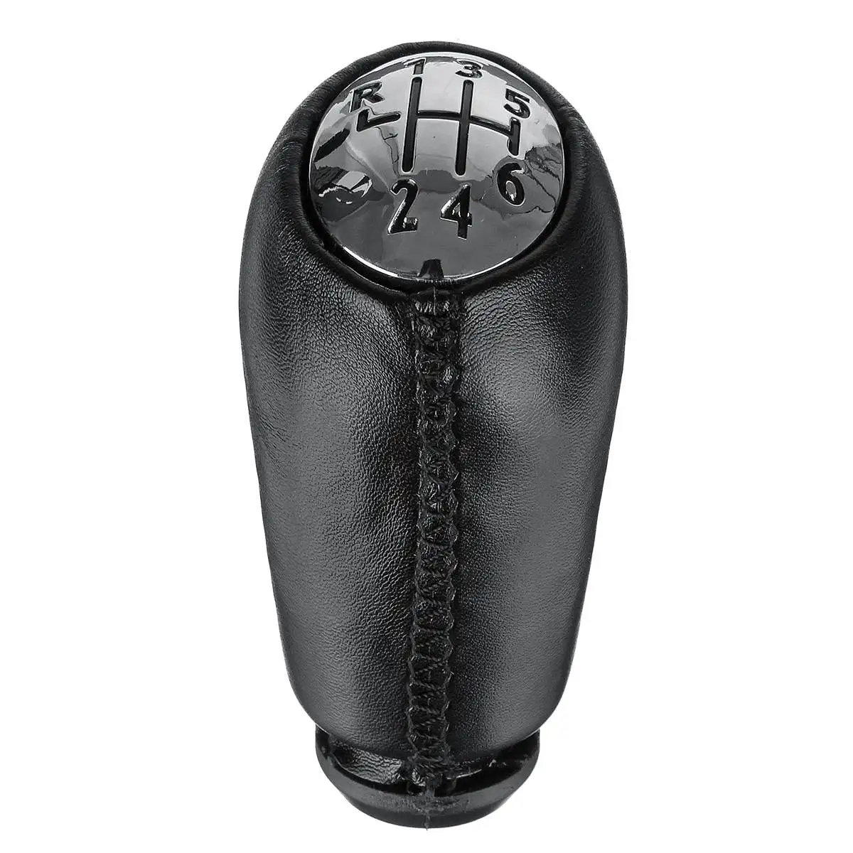 6 Speed 5/6 скоростная ручка переключения рулевого механизма автомобиля из искусственной кожи хромированный рычаг переключения передач для Renault Megane 2 Clio 3 Scenic 2 Kangoo 2003-2009 - Color Name: 6 Speed